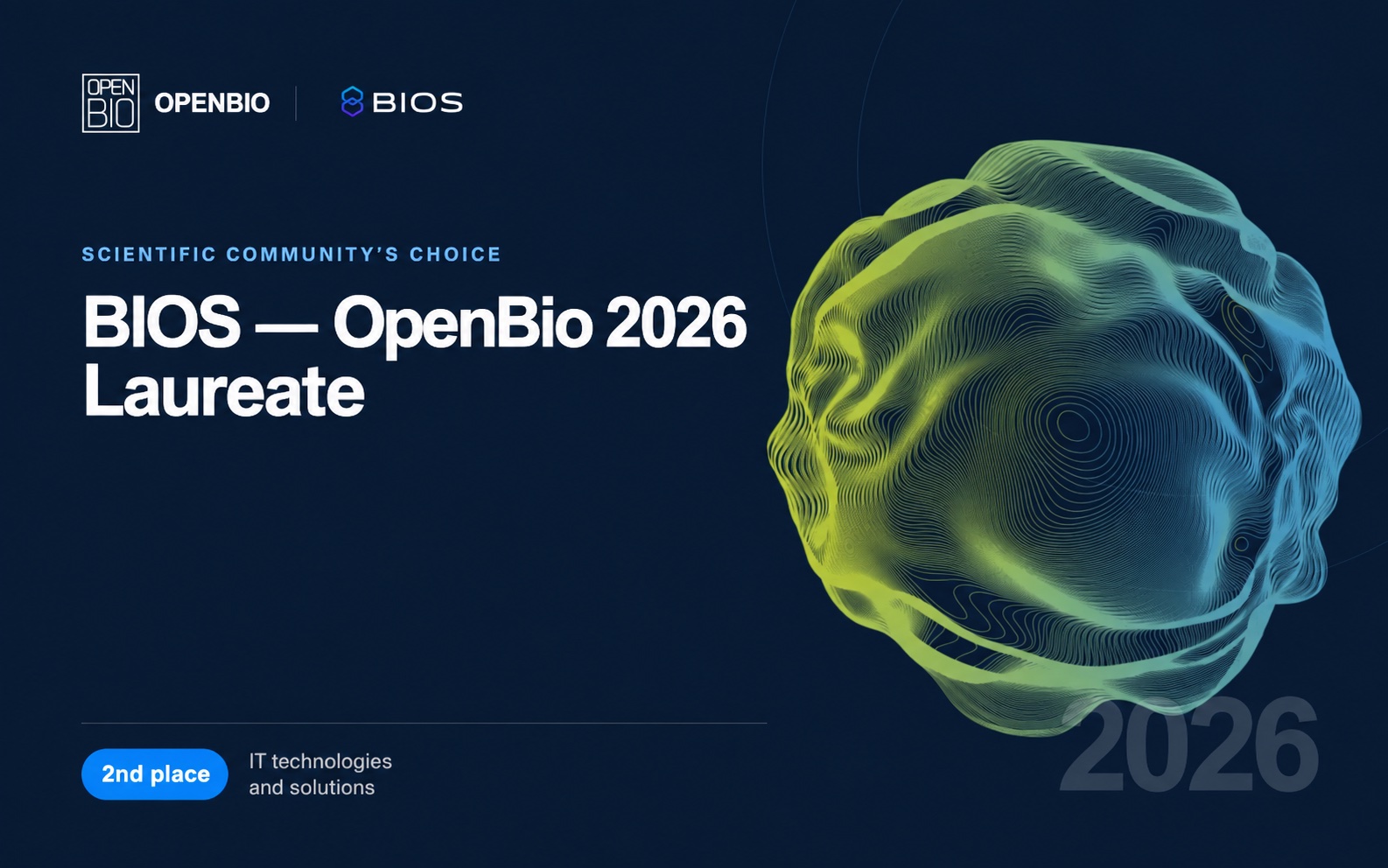 OpenBio and BIOS logos on the cover of the OpenBio-2026 competition news